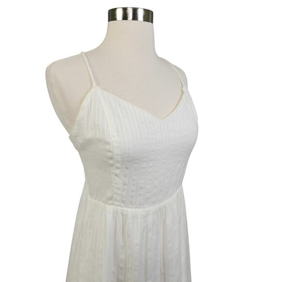 Lost + Wander Womens Asymmetrical Midi Dress Size Medium White Boho Bridal Beach - Picture 4 of 16